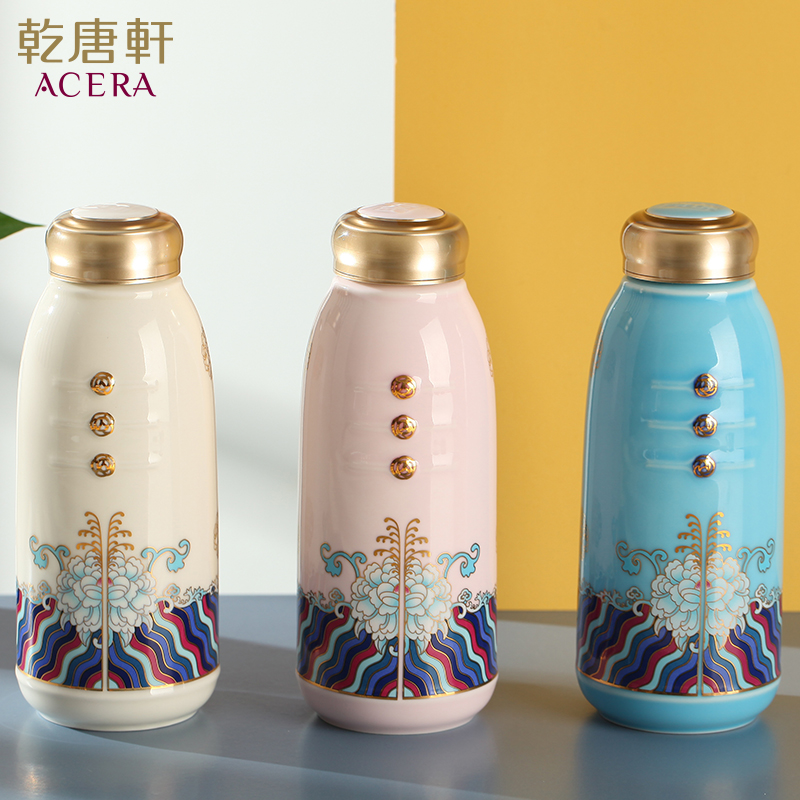Dry Tang Xuan live porcelain the icing on the cake with a cup of single - layer 350 ml with cover ceramic cup contracted the new glass