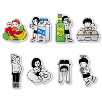 FINERWORLD original IP refrigerator sticker magnet magnet refrigerator Nordic cartoon decoration cute and interesting acrylic