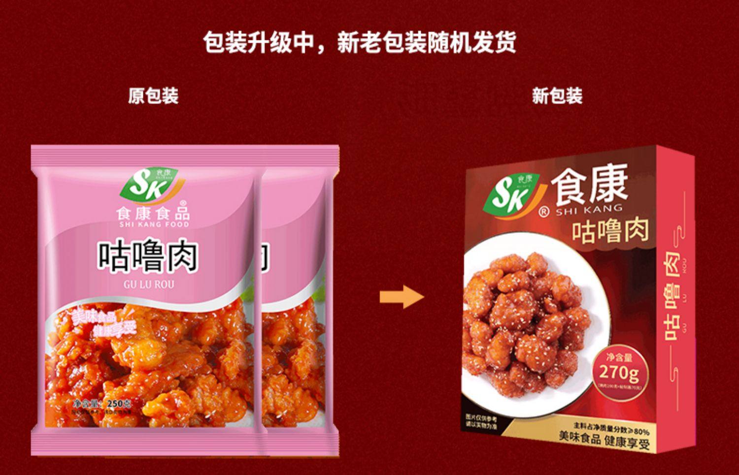 拍一发五食康咕咾肉1080g家宴半成品菜菠萝咕噜肉快手预制菜