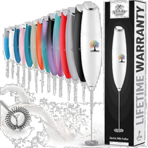 zulay kitchen upgrades the powerful coffee milk frother with titanium alloy motor - the symbol of the tree of life