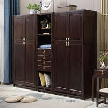 New Chinese solid wood combined wardrobe single door Two doors closet Four open door big closet Mind bedroom locker furniture