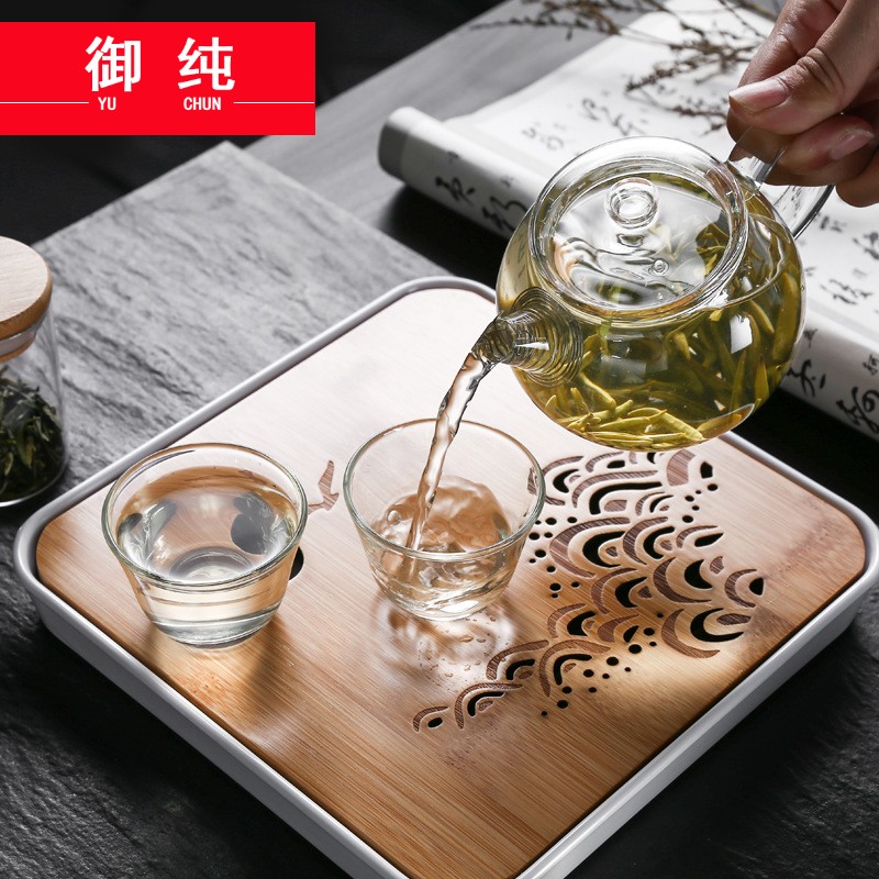 Royal pure travel tea set suit portable package mini portable car is suing tourism glass kung fu tea set