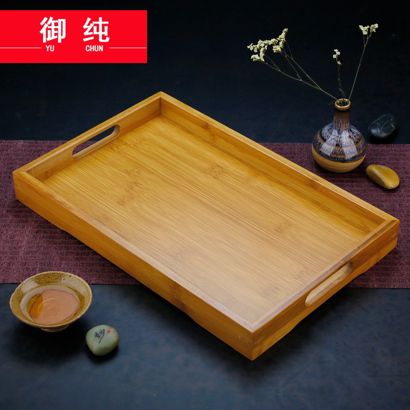 Royal pure kung fu tea tray tea bamboo accessories/bamboo saucer dish square small tray to serve tea tray