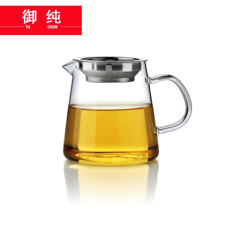 Royal pure transparent heat - resistant glass tea cup creative kung fu tea tea set points fitting justice cup