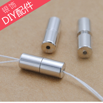 Turnbuckle Thread buckle S925 sterling silver pearl necklace silver bracelet buckle Jade connection Buckle Head diy handmade female