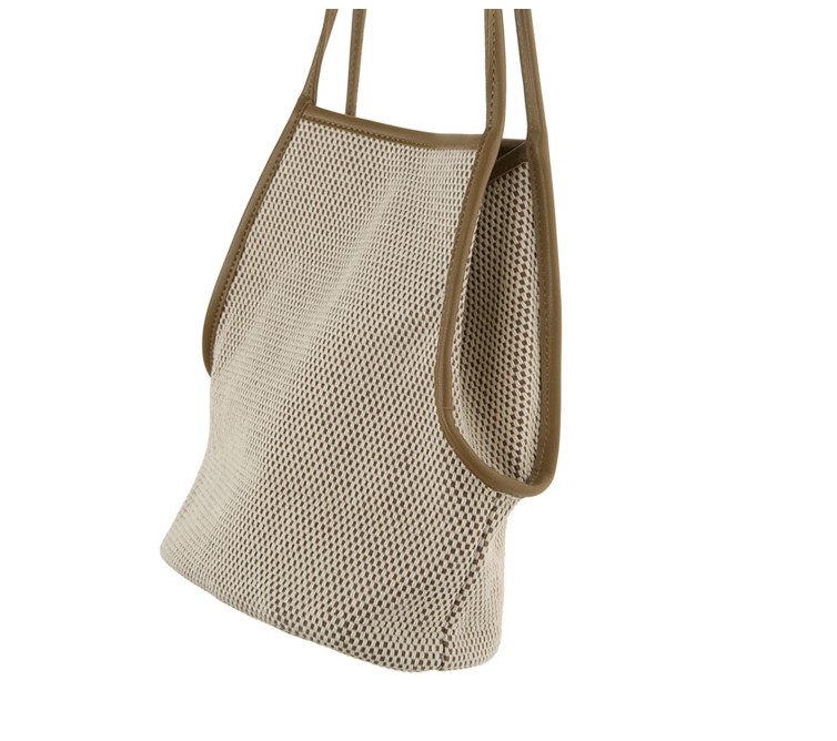 2020韩国东大门新款ins编织布包包女包网包日常百搭大容量单肩包-阿里