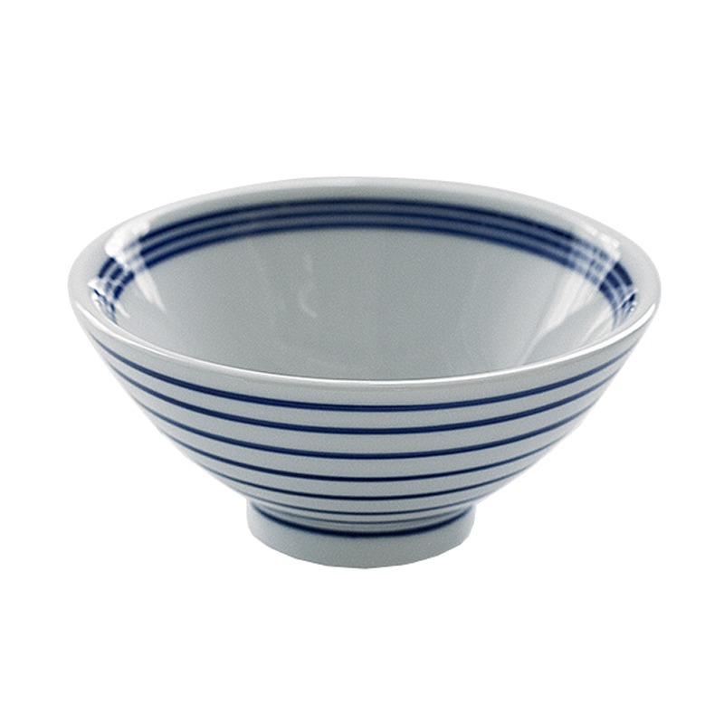 猪猪美家 蓝白条纹饭碗