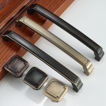 European style cabinet door handle Modern simple cabinet door handle Drawer wardrobe handle Square furniture hardware single hole