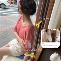 Cheese Sesame Berry Tee import tencel cotton pituitary soft texture slim U collar short sleeve = IAC cooperative homemade