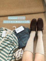 To the spot South Korea Mighty Classic classic style foreign air Inron retro button rubbing color leather shoes IAC Han Dynasty