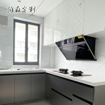 Shanghai cabinet all 304 stainless steel overall customization Imported Aige plate crystal steel plate quartz stone kitchen countertop