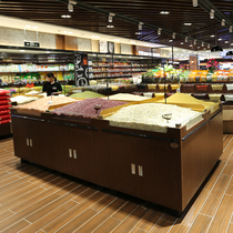 Shopping mall supermarket shelves environmental protection paint-free miscellaneous grain heap rice grain heap head boutique display shelf display cabinet