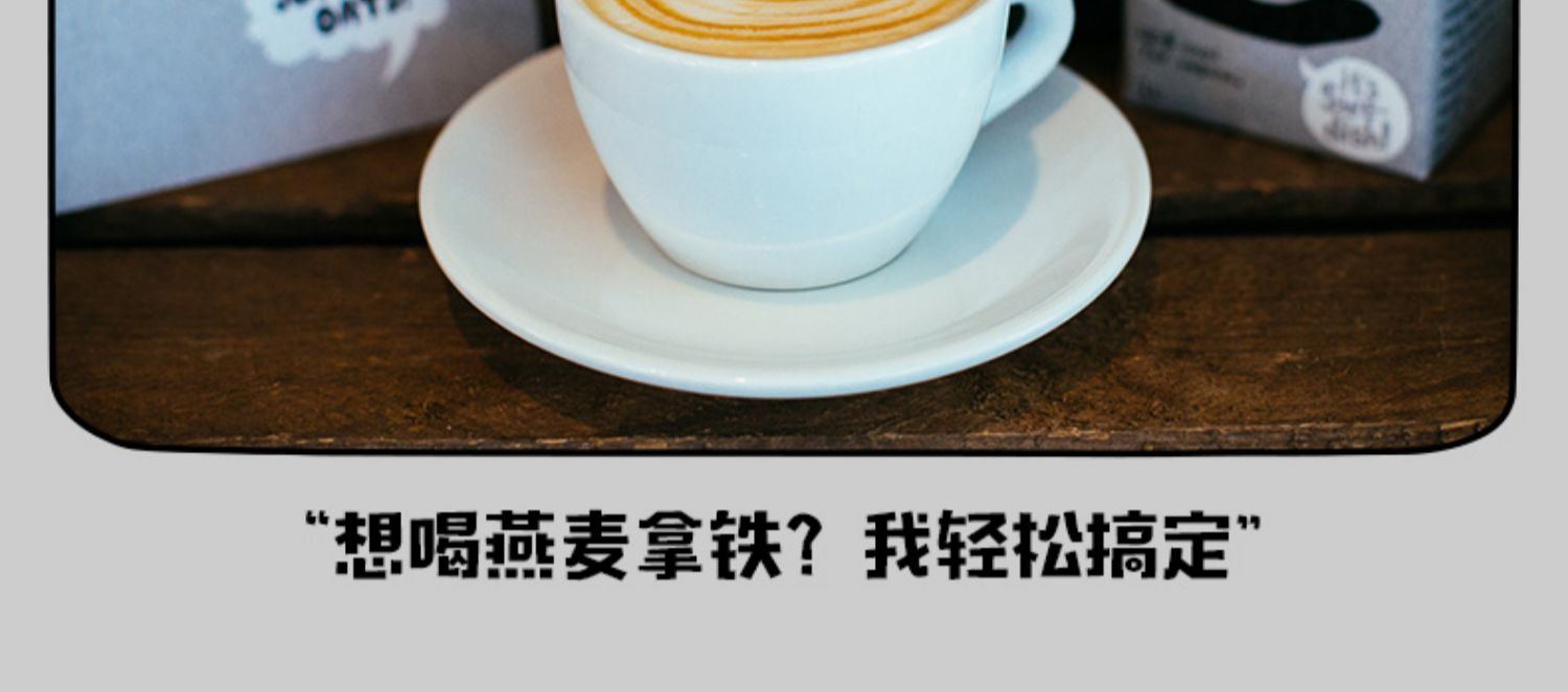 OATLY无添加蔗糖咖啡大师燕麦饮饮料1L*2瓶