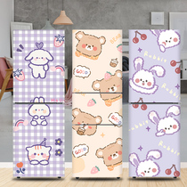 Cartoon Cute Korea Fridge Sticker full sticker Refurbished Stick Creative decoration sticker Self-adhesive Waterproof removable Customized