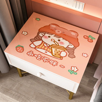CHILDRENS BEDROOM HOME BED HEAD CABINET DUST COVER COVER CLOTH ANTI-SLIP MAT CUTE STUDENT CARTOON SOFT GLASS TABLE MAT