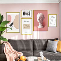 Morandi Living Room Sofa TV Background wall sticker Self-adhesive Dorm Room Decorated Stickler Wall Sticker removable