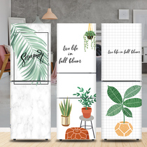 Nordic Creative Green Planting Refurbished Stick Personality Fridge Stickler Decorative sticker Full Sticker waterproof removable self-adhesive custom-made