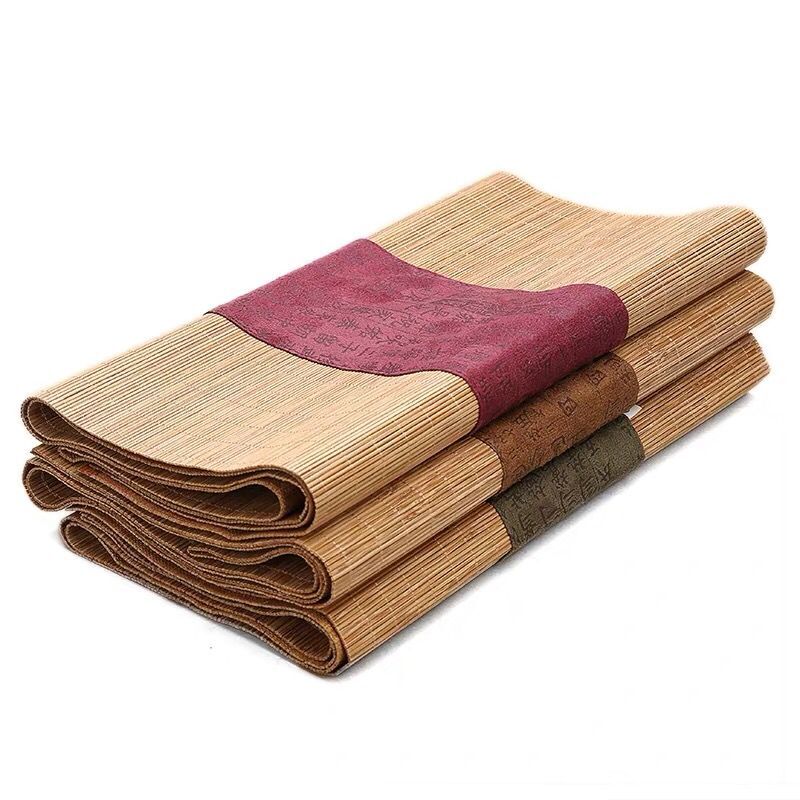 Mat kung fu tea table tea zen tea accessories bamboo cotton cloth art tea table flag hanging dry mercifully bamboo Mat