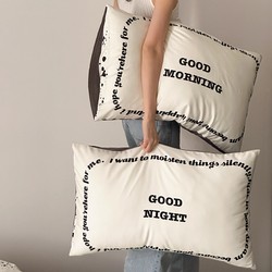 Trendy digital printing large version Nordic cotton single pillowcase 4874 pillowcase pure cotton household pair