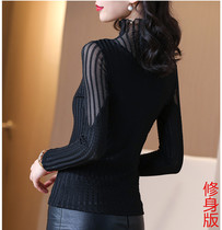 Can wear base shirt Womens striped long sleeve 2020 Autumn new womens Korean black and white slim top