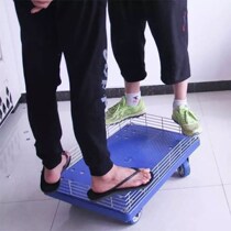 Flat car with guardrail raised folding fence trolley fence trolley fence pull truck silent water delivery truck four-wheel truck