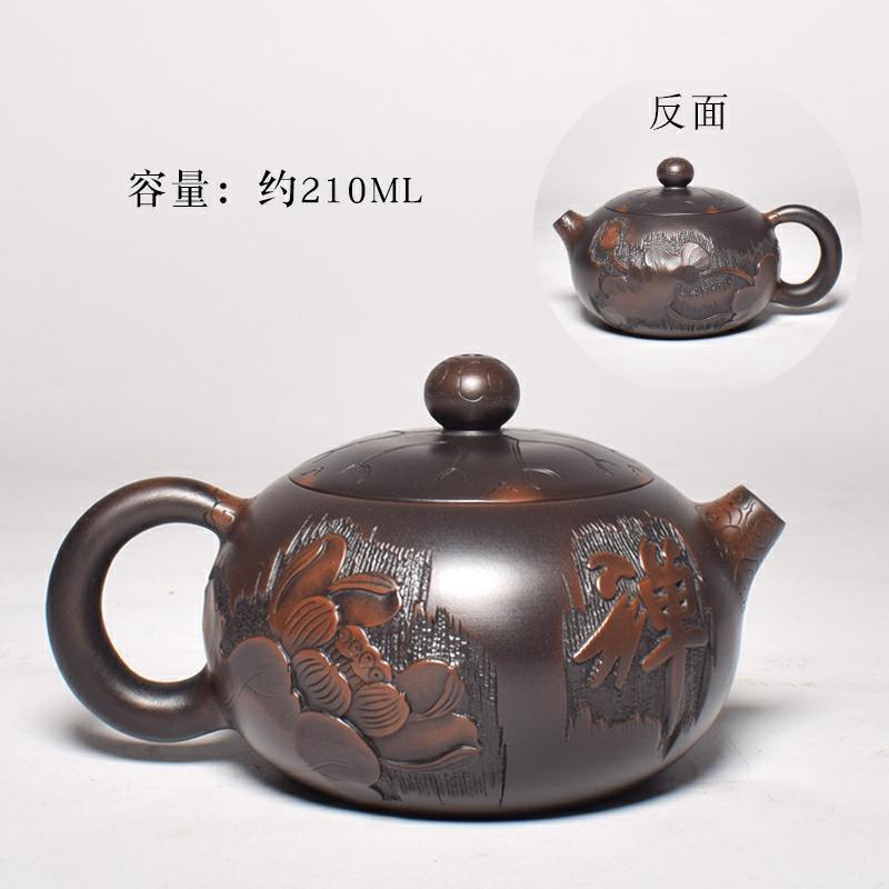 Yunnan jianshui purple pottery checking embossed zen kung fu tea set the teapot are it unglazed ceramic tea pot