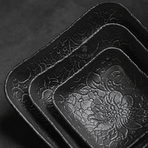 Japanese coarse ceramic shaped salad bowl Noodle bowl Large fruit plate Retro handmade Western utensils Microwave oven household food