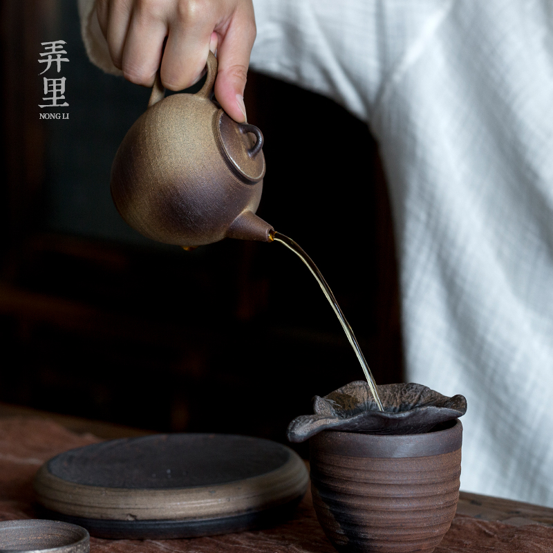 Creative coarse pottery) tea strainer screen tea accessories) frame ceramic tea tea tea filter