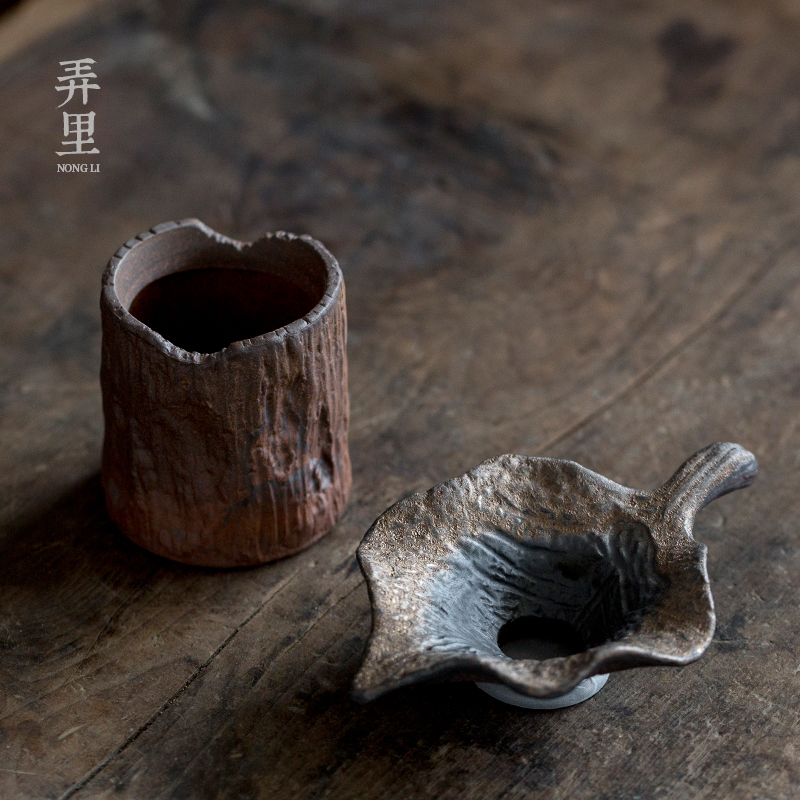 Creative coarse pottery) tea strainer screen tea accessories) frame ceramic tea tea tea filter