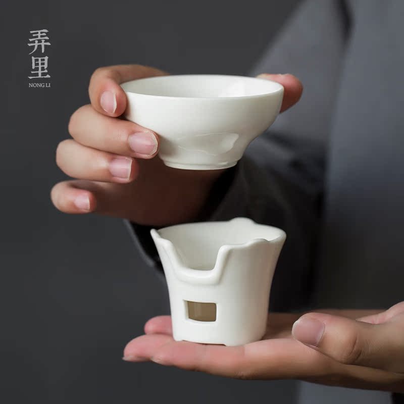 The Get | in dehua white porcelain) kung fu tea accessories ceramic checking tea tea strainer screen pack of tea