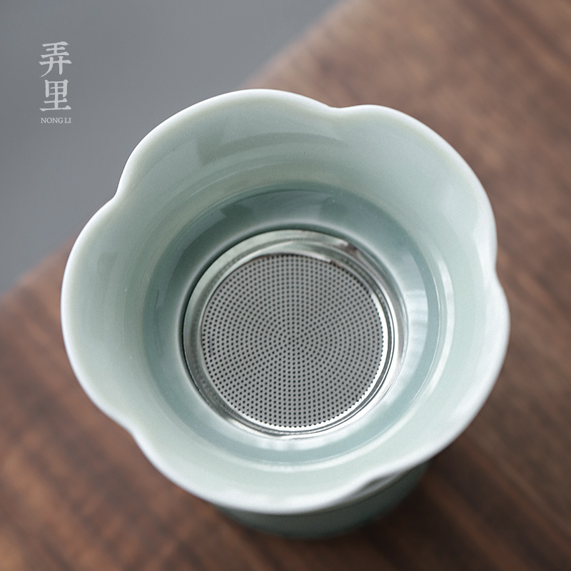 The Get | Japanese black grey tea filter) in perforated stainless steel filter kung fu tea accessories ceramic tea sets