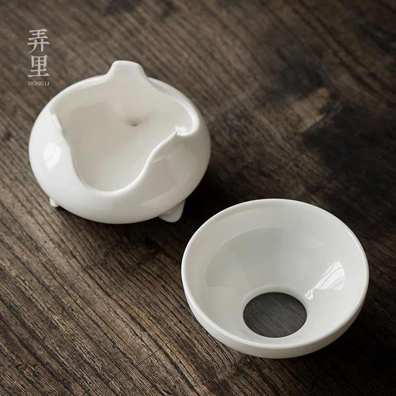 The Get | in dehua white porcelain) kung fu tea accessories ceramic checking tea tea strainer screen pack of tea