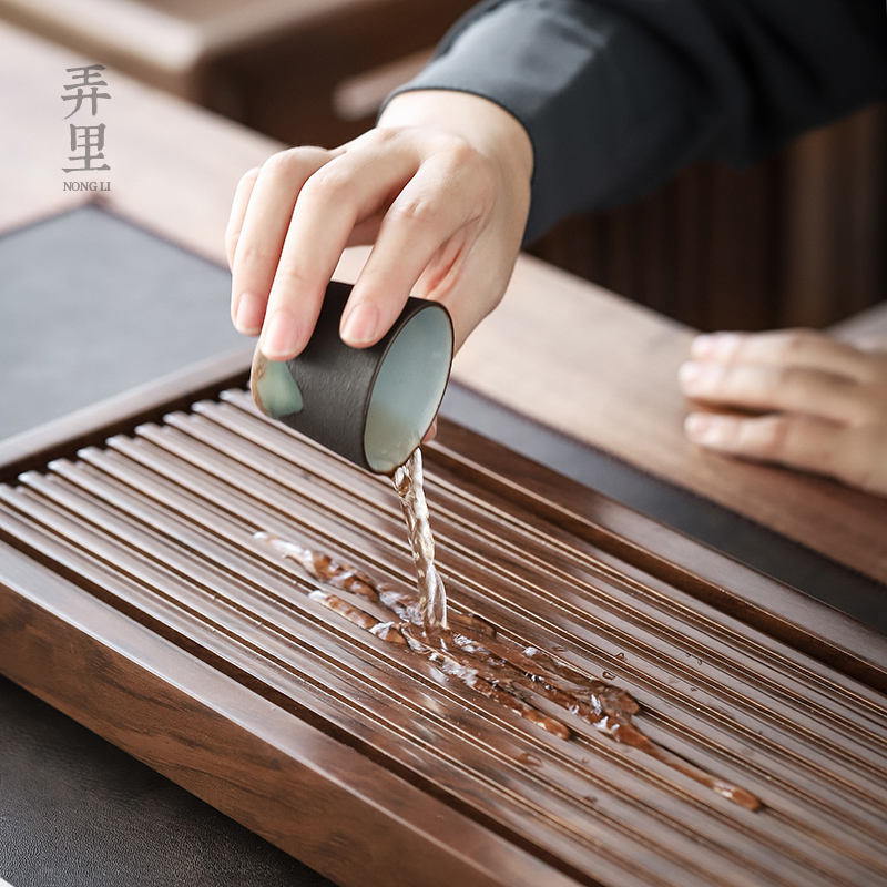 The Get | in Japanese contracted sharply stone tea tray was little sitting room tea table drainage kung fu tea set suit black household ceramics