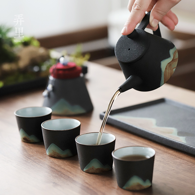 The Get | in Japanese small single pot pot of ceramic teapot girder kung fu tea based warm tea alcohol coarse ceramic tea set