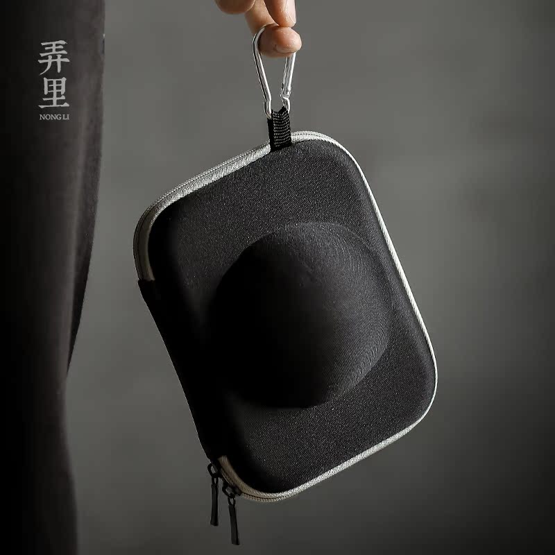 Travel tea set ceramic cups kung fu dehua white porcelain cup to crack a pot of two cups of Japanese portable teapot