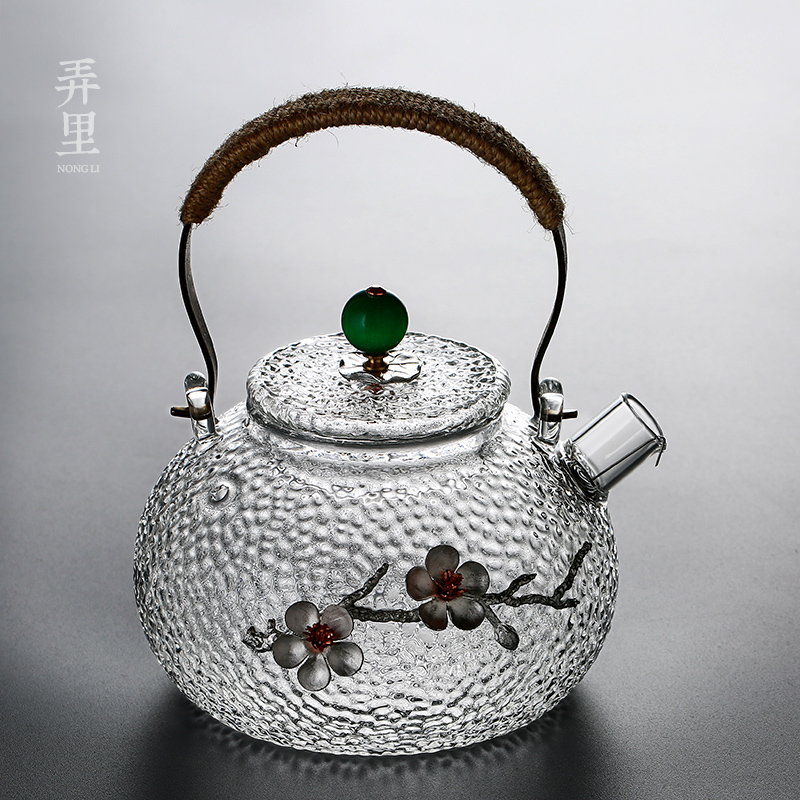 Electric TaoLu boiled tea glass flower teapot tea steam hammer teapot thickening girder pot kettle temperature