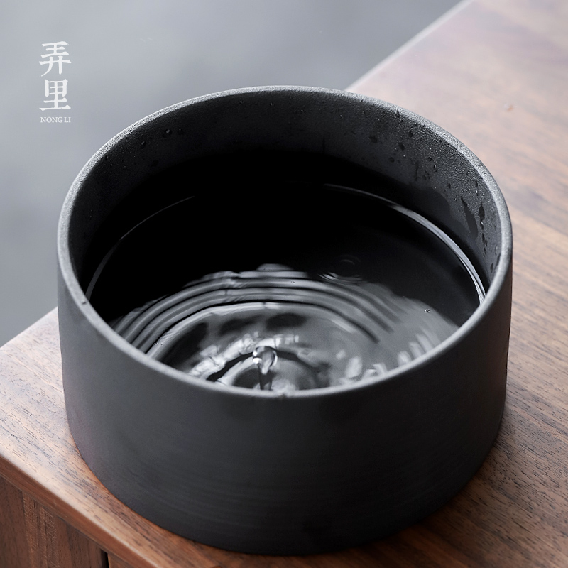 Get in | coarse pottery tea wash water jar to wash the black pottery cups to build water bowl in hot dry terms ceramic kung fu tea set type
