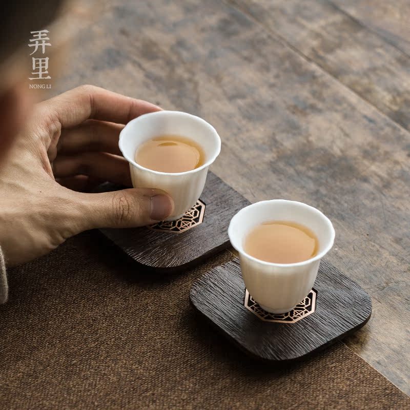 Lane in | ceramic checking household use cups white porcelain teacup kung fu tea tea cup single CPU master CPU