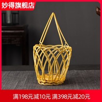 Ceramic wine bottle 1 catty 2 catty 3 catty 5 catty 10 catty 20 catty wine jar accessories rope portable basket Imitation bamboo plastic basket