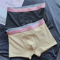 Mens underwear cotton boxer pants cotton sweat-absorbing breathable middle waist Youth four-corner Pants Day simple shorts head
