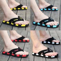 Non-slip personality childrens bathroom summer trend yellow slippers men and women couples flip-flops clip feet wear-resistant students