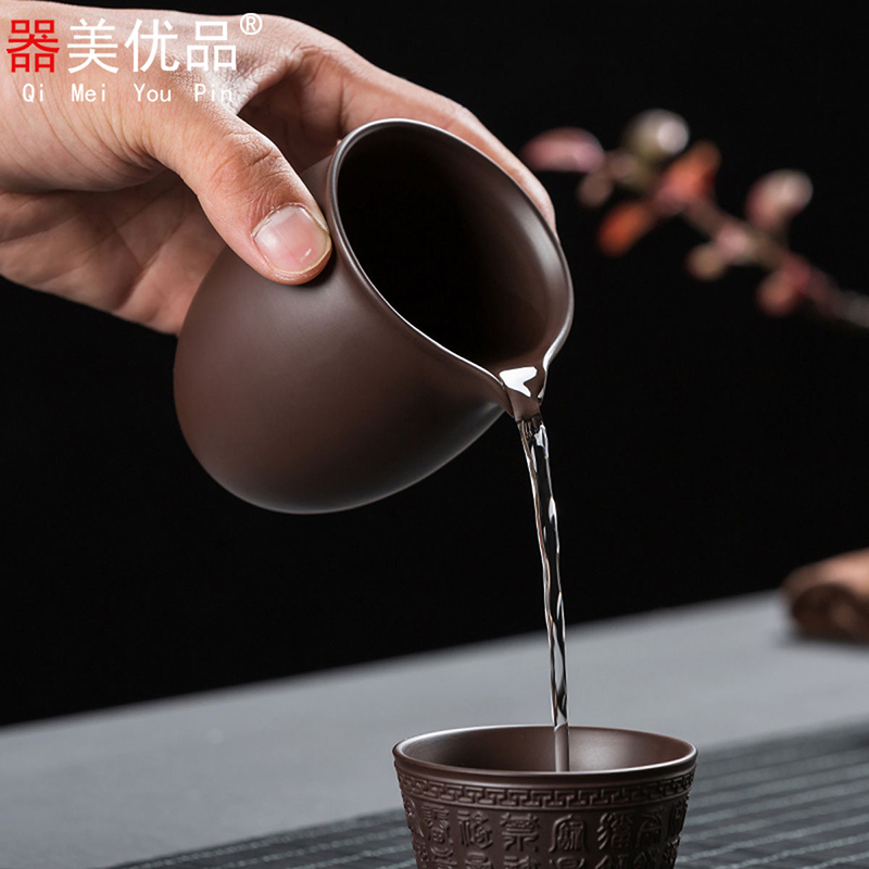 Implement the optimal product fair purple sand cup points cup tea ware kung fu tea tea sea fair cup pot of ceramics