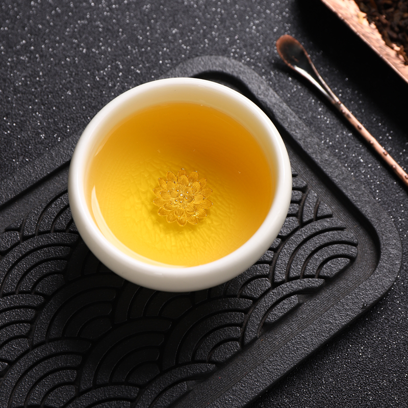 Implement the optimal product silver whitebait built red glaze, ceramic kung fu master bowl tea tea set sample tea cup, the silver cup