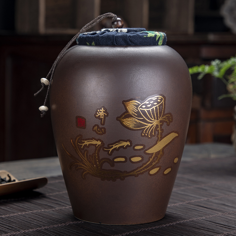 The flute firewood caddy fixings kung fu tea set home puer tea pot seal storage tanks tea accessories