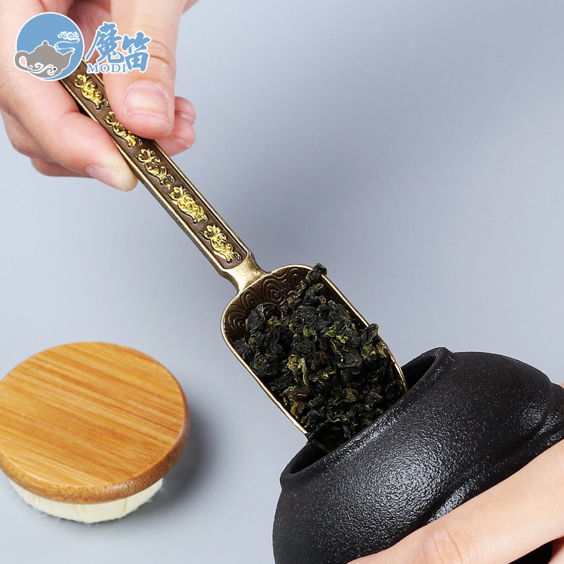 The flute ebony alloy TSP tea run shovel wood, bamboo tea tea, tea spoon, kung fu tea tea accessories