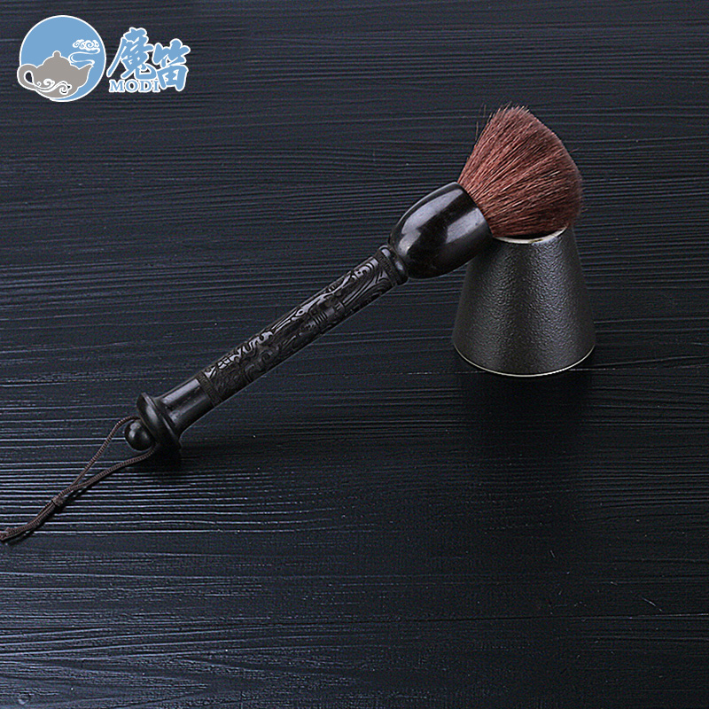 The flute tea tea accessories brush brush brush YangHuBi kung fu tea pen dropping ebony brush tea tea tray was zero