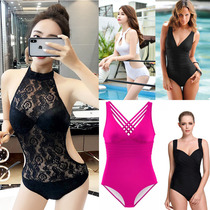 Broken Yard Conjoined Triangle Skirt Style Swimsuit Steel togather small breasts large breasted and slim cover swimsuit women spa