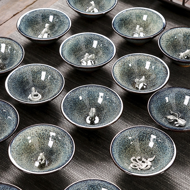 Fu tea belong, perfectly playable cup of ceramic up teacup set YinJian lamp that master cup kung Fu tea bowls single gift boxes