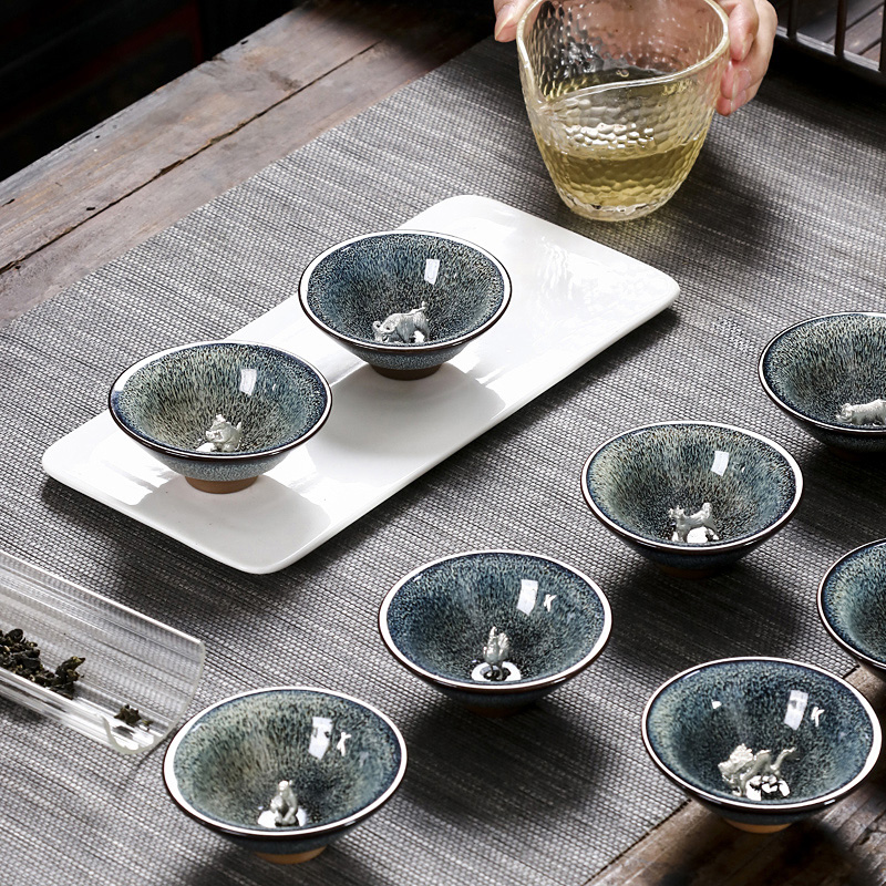 Fu tea belong, perfectly playable cup of ceramic up teacup set YinJian lamp that master cup kung Fu tea bowls single gift boxes
