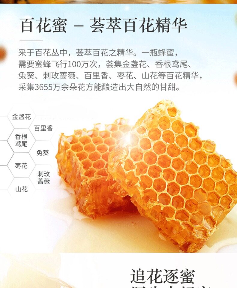 张太和 百花蜂蜜450g瓶装蜂巢蜜土蜂蜜_青路优惠券